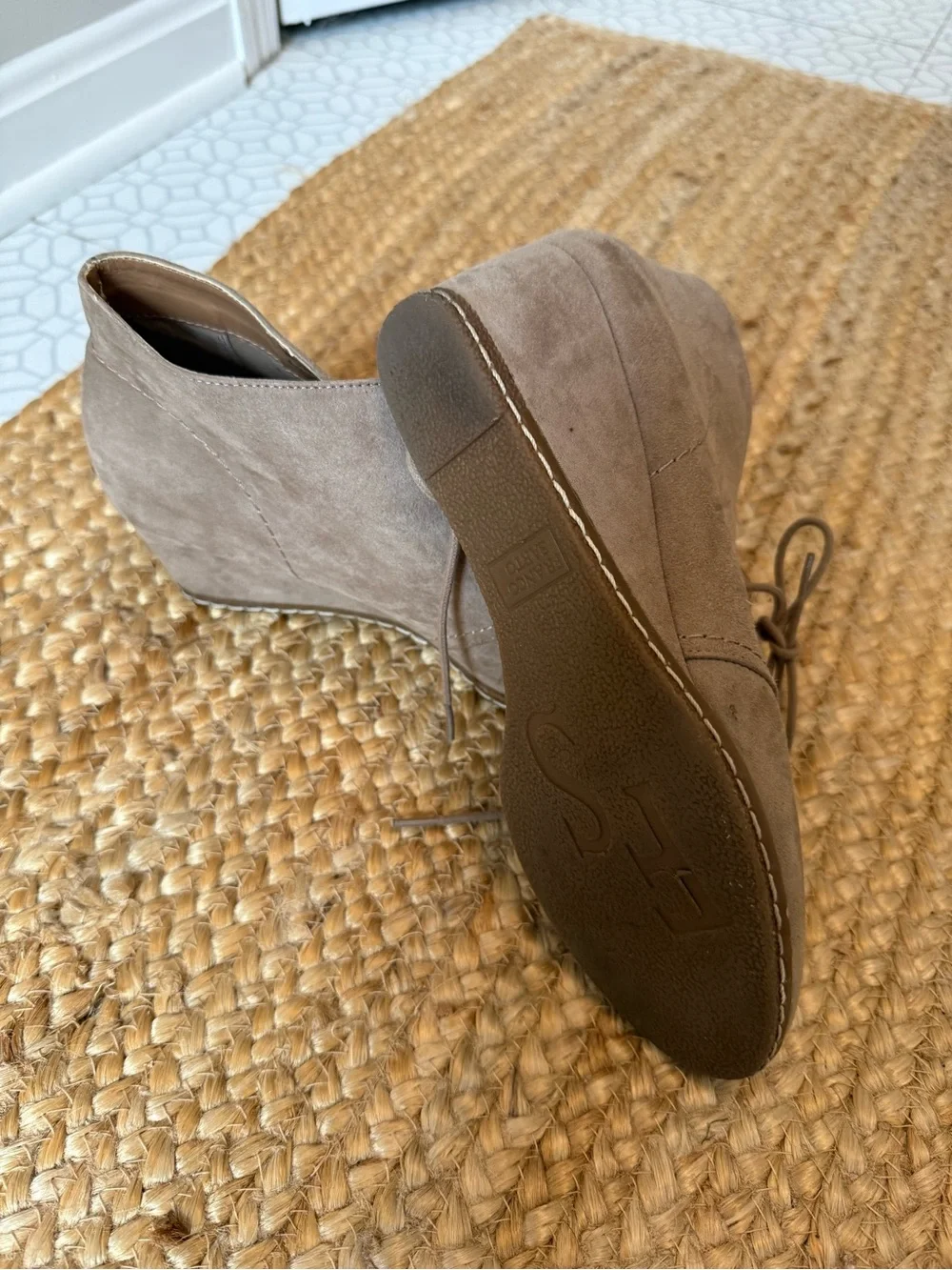 Franco Sarto Suede Wedge Bootie